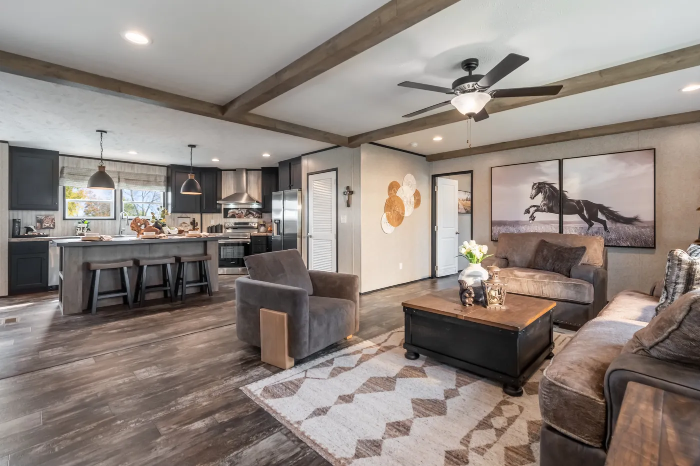 The THE TRIBUTARY Exterior. This Manufactured Mobile Home features 3 bedrooms and 2 baths.