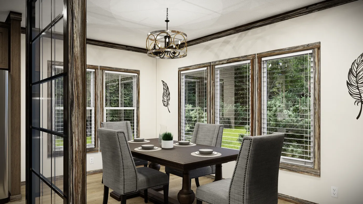 The THE ANDERSON II Dining Room. This Manufactured Mobile Home features 3 bedrooms and 2 baths.