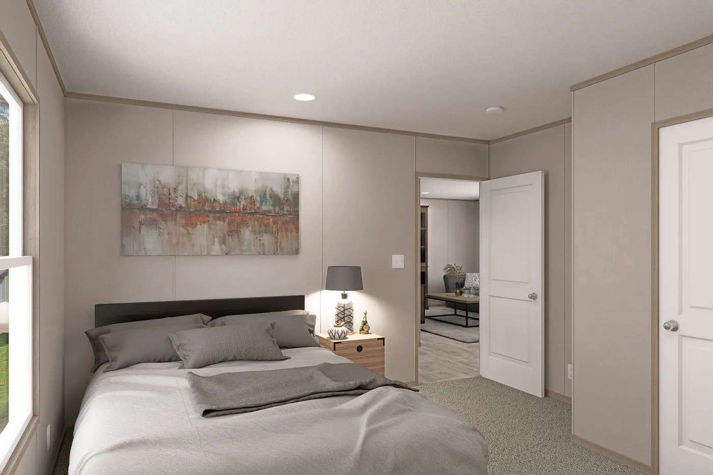 The THE EAGLE 68 Guest Bedroom. This Manufactured Mobile Home features 4 bedrooms and 2 baths.