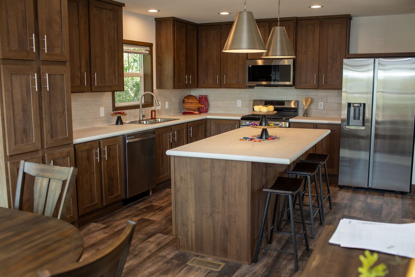 The RAMSEY 75 MOD Kitchen. This Modular Home features 4 bedrooms and 2 baths.