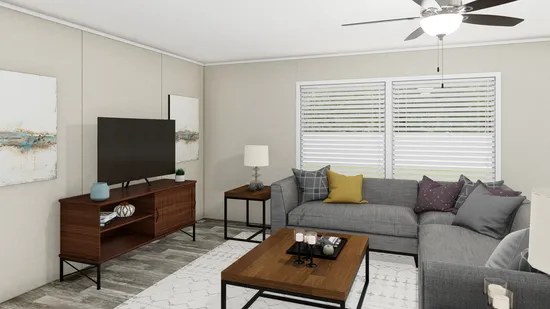 The ULTRA EXCEL BIG BOY 4 BR 32X76 Living Room. This Manufactured Mobile Home features 4 bedrooms and 2 baths.