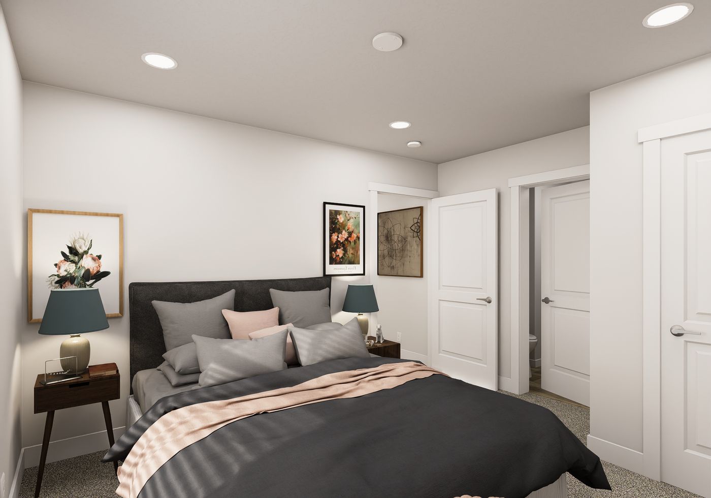 The RIGHT CHOICE 109 Primary Bedroom. This Manufactured Mobile Home features 4 bedrooms and 2 baths.