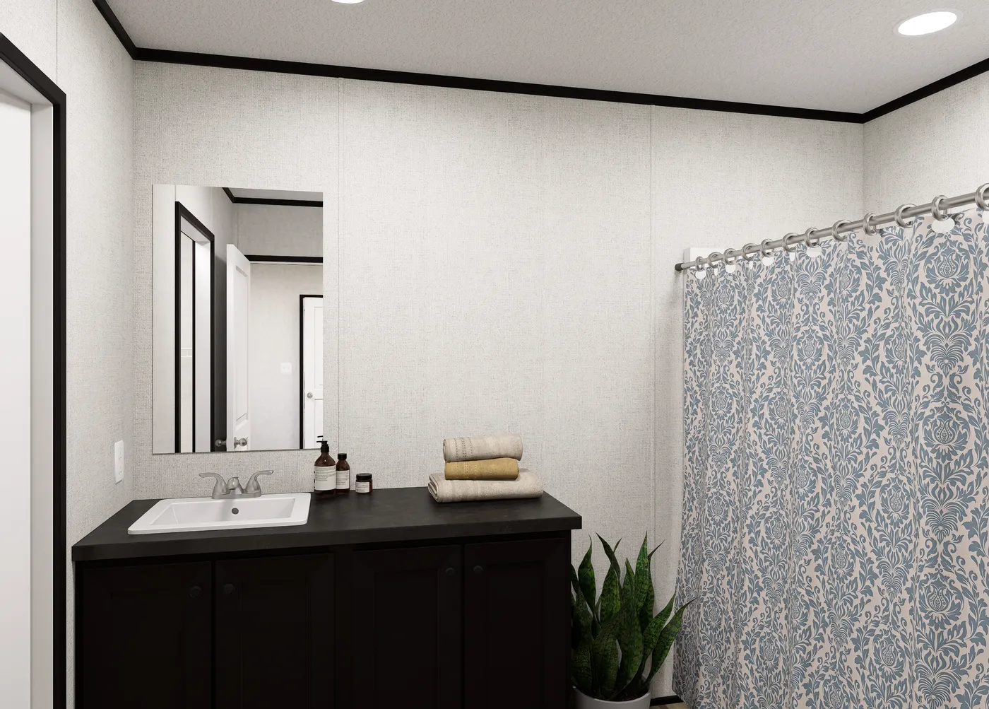 The NORTHSTAR Primary Bathroom. This Manufactured Mobile Home features 3 bedrooms and 2 baths.