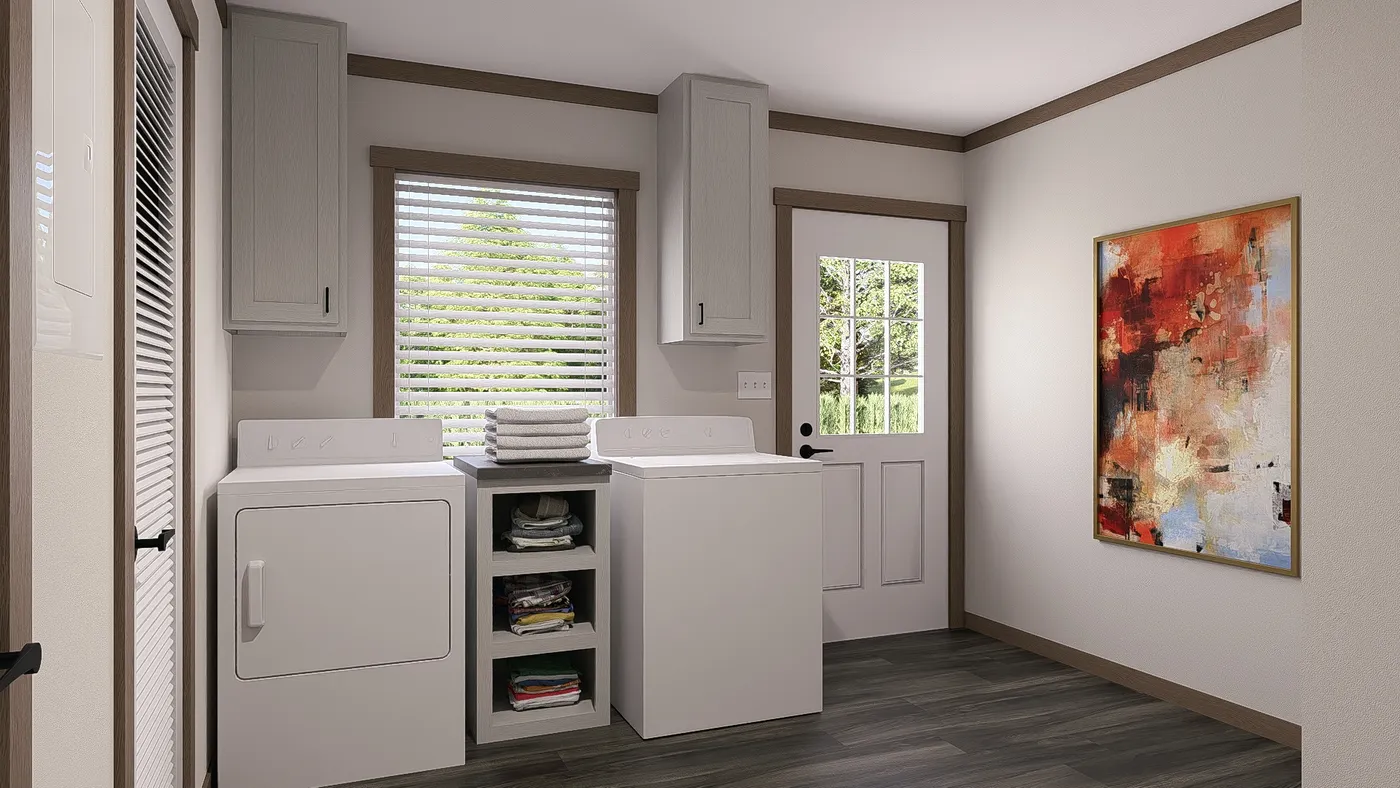The FARM 4 FLEX ELITE Utility Room. This Manufactured Mobile Home features 4 bedrooms and 3 baths.