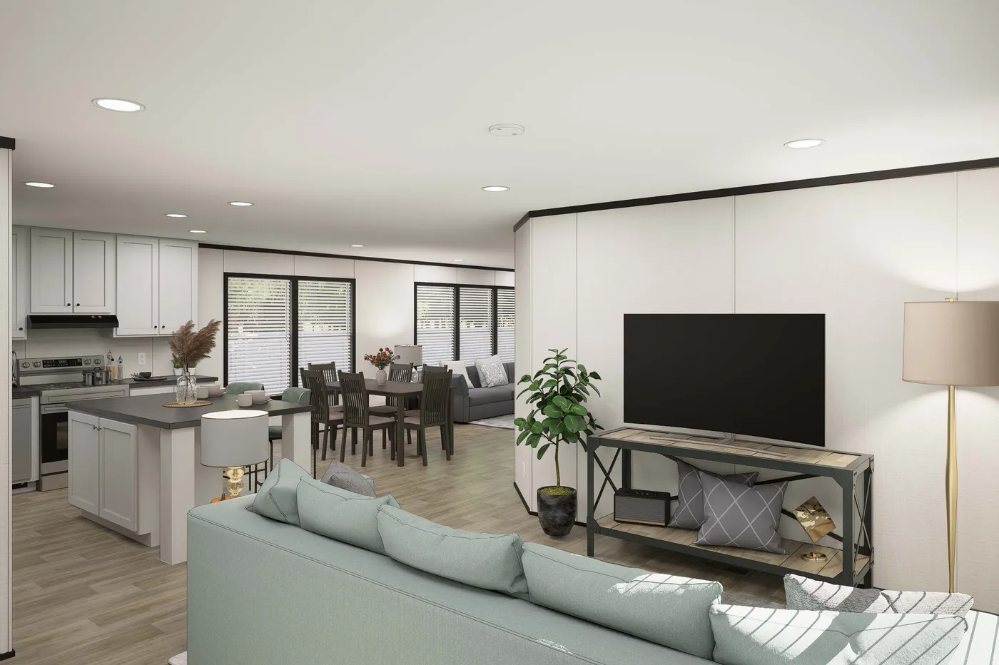 The PLATINUM ANNIVERSARY Foyer. This Manufactured Mobile Home features 3 bedrooms and 2 baths.