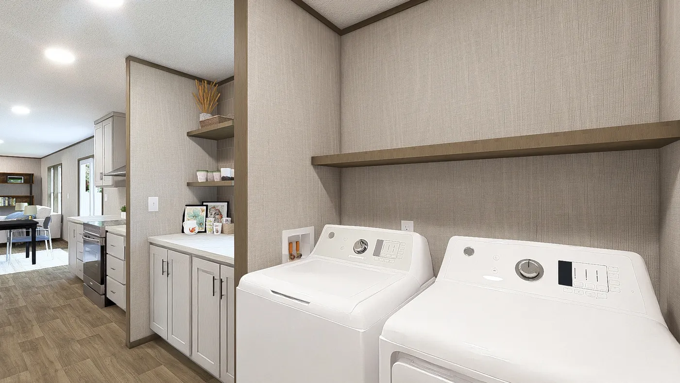 The MOROCCO Utility Room. This Manufactured Mobile Home features 4 bedrooms and 2 baths.