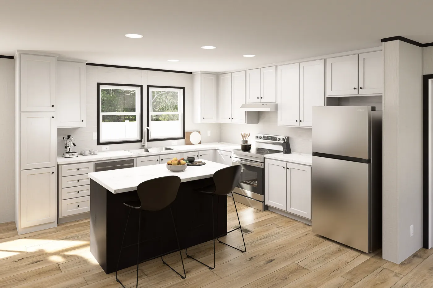 The ULTRA FLEX Kitchen. This Manufactured Mobile Home features 3 bedrooms and 2 baths.