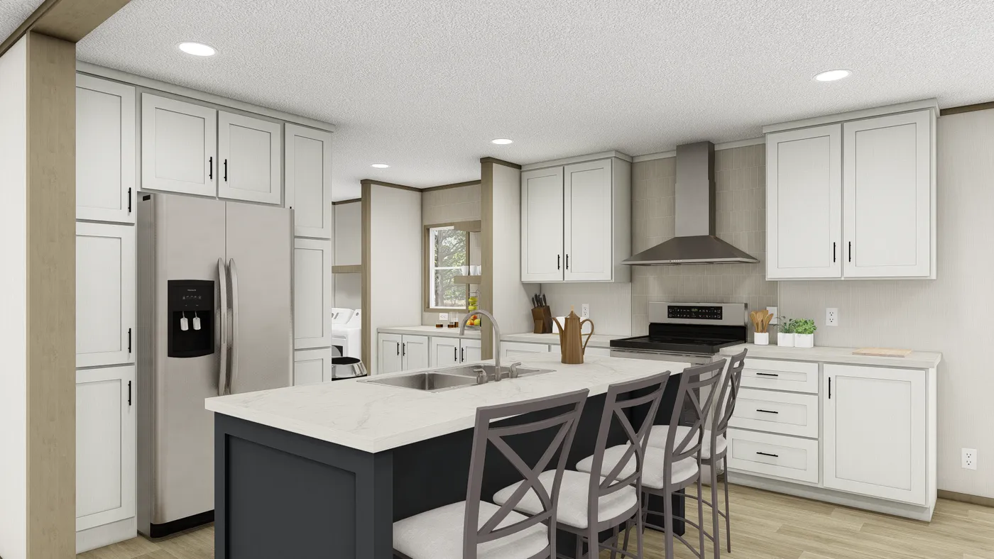 The DESOTO 4828-1148 Kitchen. This Manufactured Mobile Home features 3 bedrooms and 2 baths.