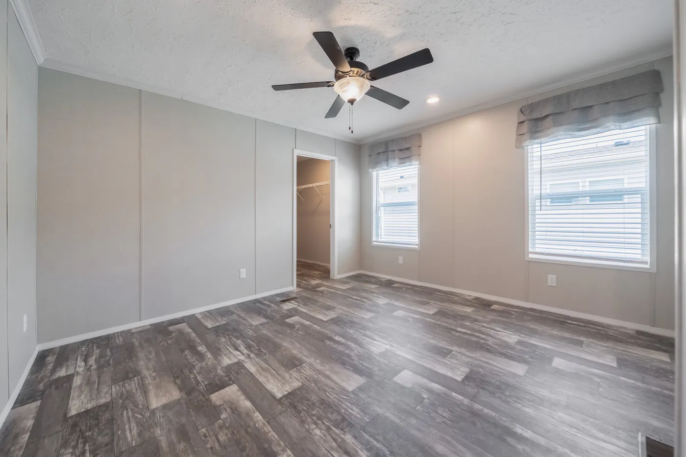 The NORTHSHORE Primary Bathroom. This Manufactured Mobile Home features 3 bedrooms and 2 baths.