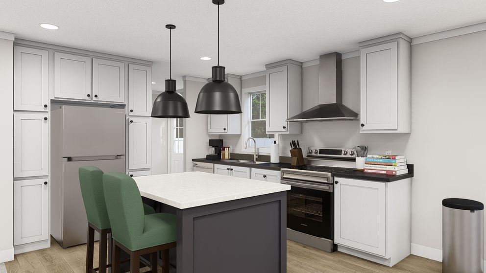 The WHOLE LOTTA LOVE Kitchen. This Manufactured Mobile Home features 3 bedrooms and 2 baths.