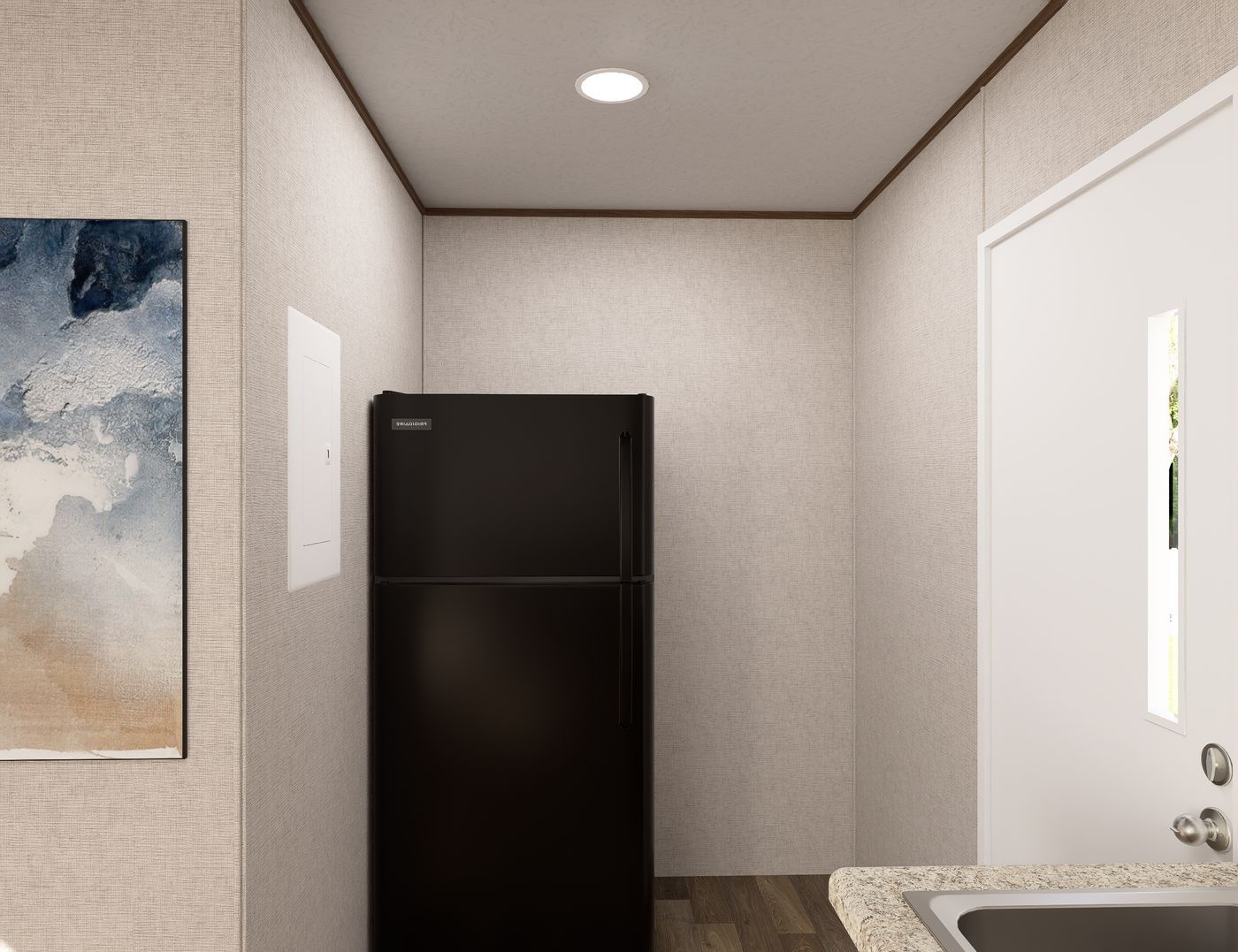 The TULIP Utility Room. This Manufactured Mobile Home features 2 bedrooms and 1 bath.