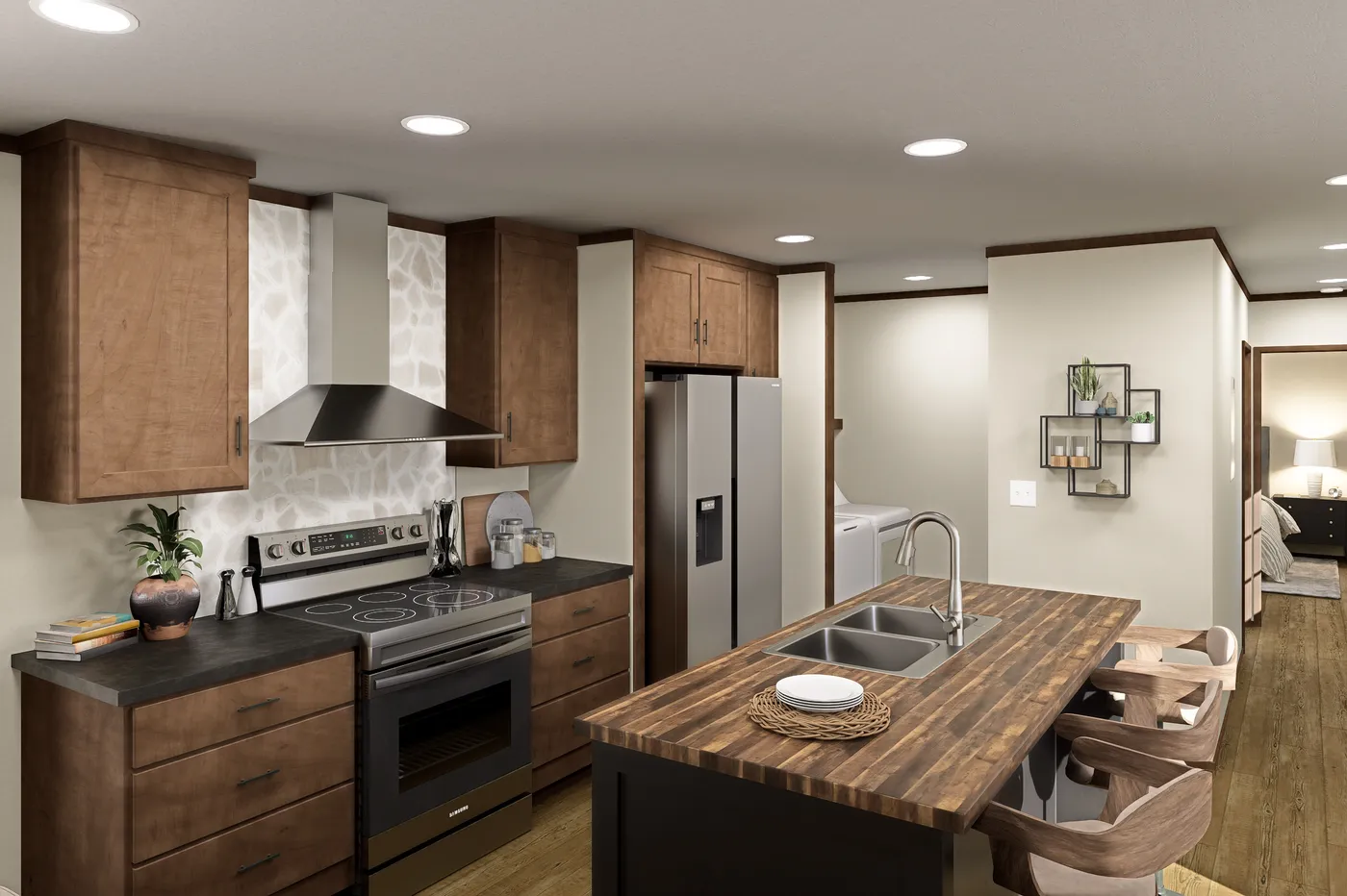 The POLO Kitchen. This Manufactured Mobile Home features 2 bedrooms and 1 bath.
