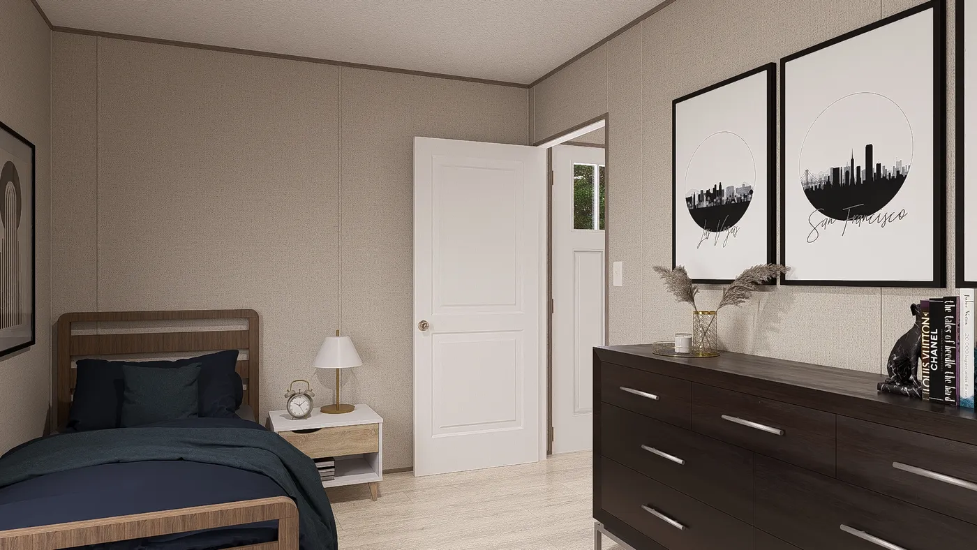 The BLAZER 48 A Bedroom. This Manufactured Mobile Home features 2 bedrooms and 1 bath.