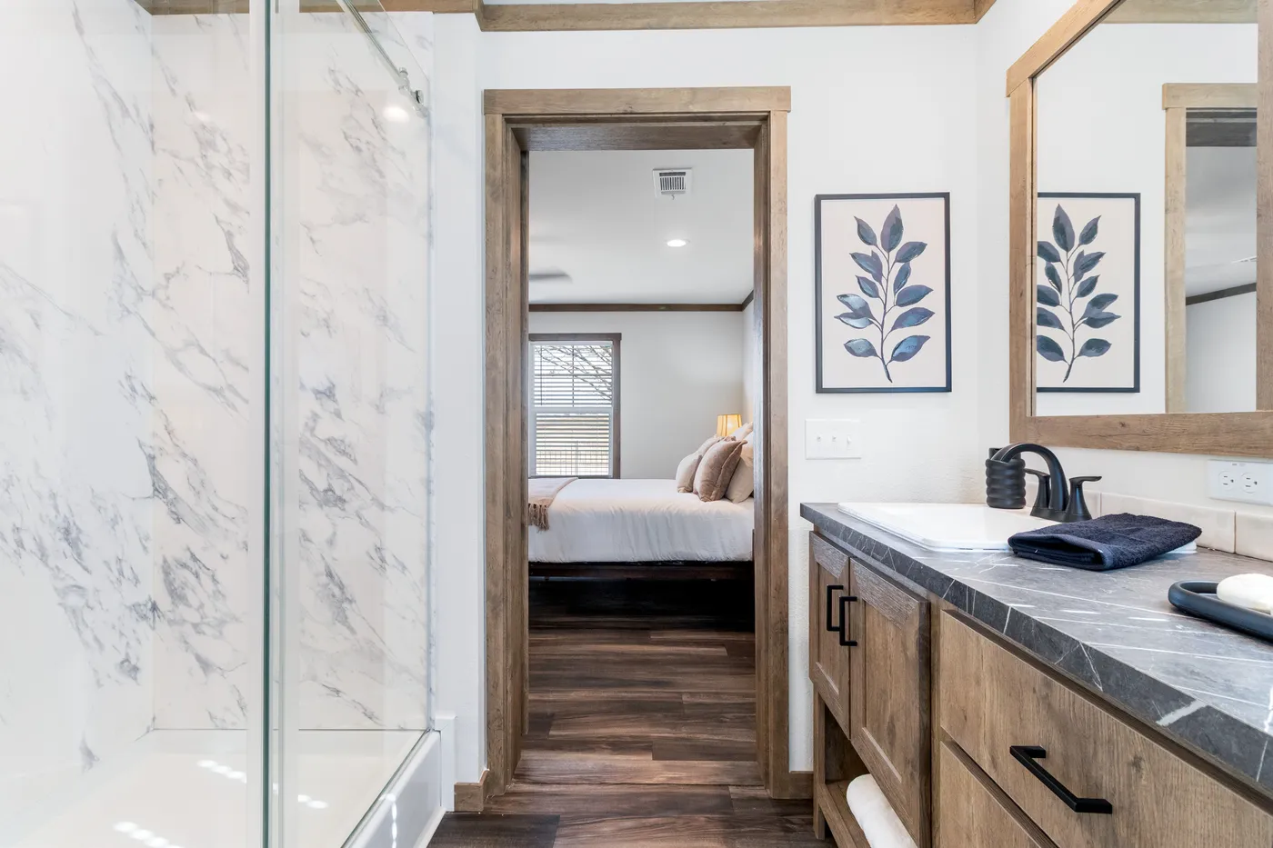 The ISABELLA ELITE Primary Bathroom. This Manufactured Mobile Home features 3 bedrooms and 2 baths.