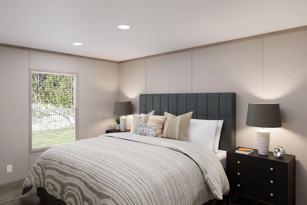The TRADITION 3260 Guest Bedroom. This Manufactured Mobile Home features 3 bedrooms and 2 baths.