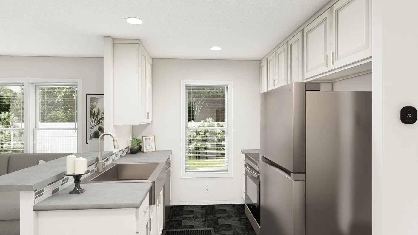 The DRM401M 40'              DREAM Kitchen. This Manufactured Mobile Home features 1 bedroom and 1 bath.