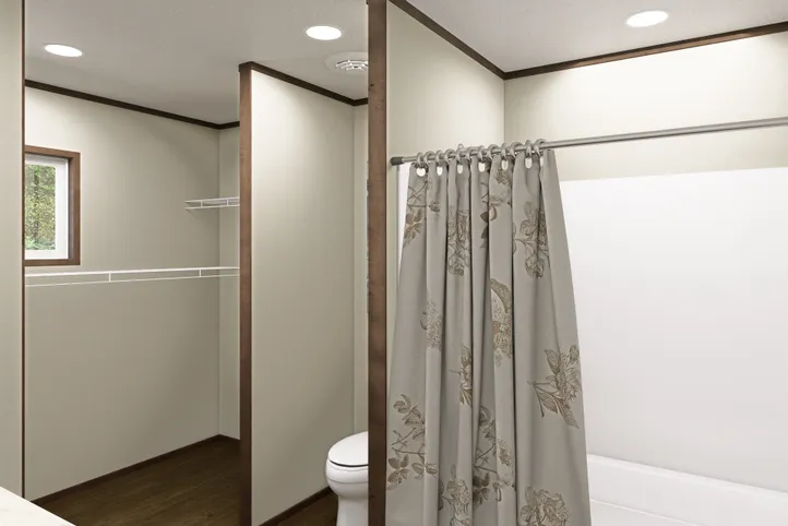 The RIO Primary Bathroom. This Manufactured Mobile Home features 3 bedrooms and 2 baths.