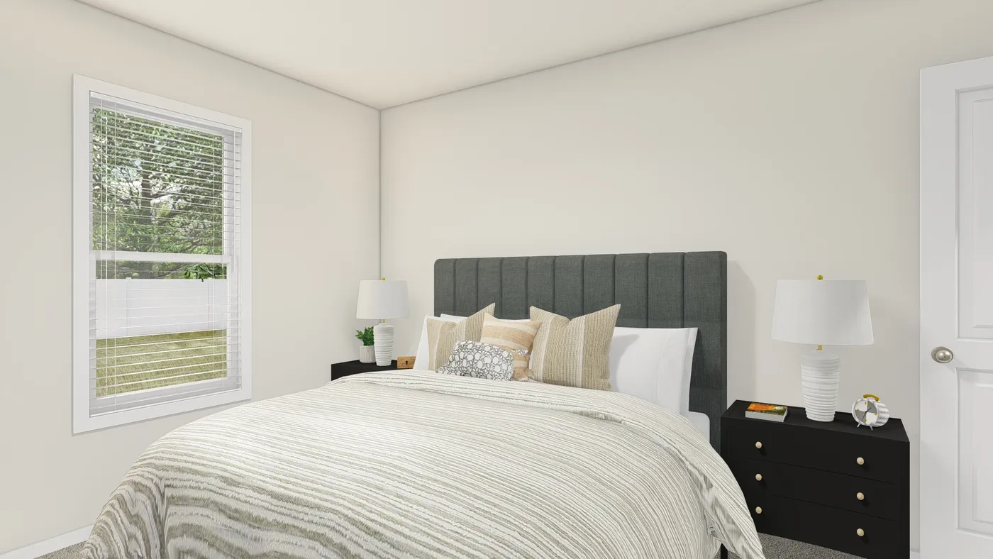 The DRM483F 48'              DREAM Bedroom. This Manufactured Mobile Home features 3 bedrooms and 2 baths.
