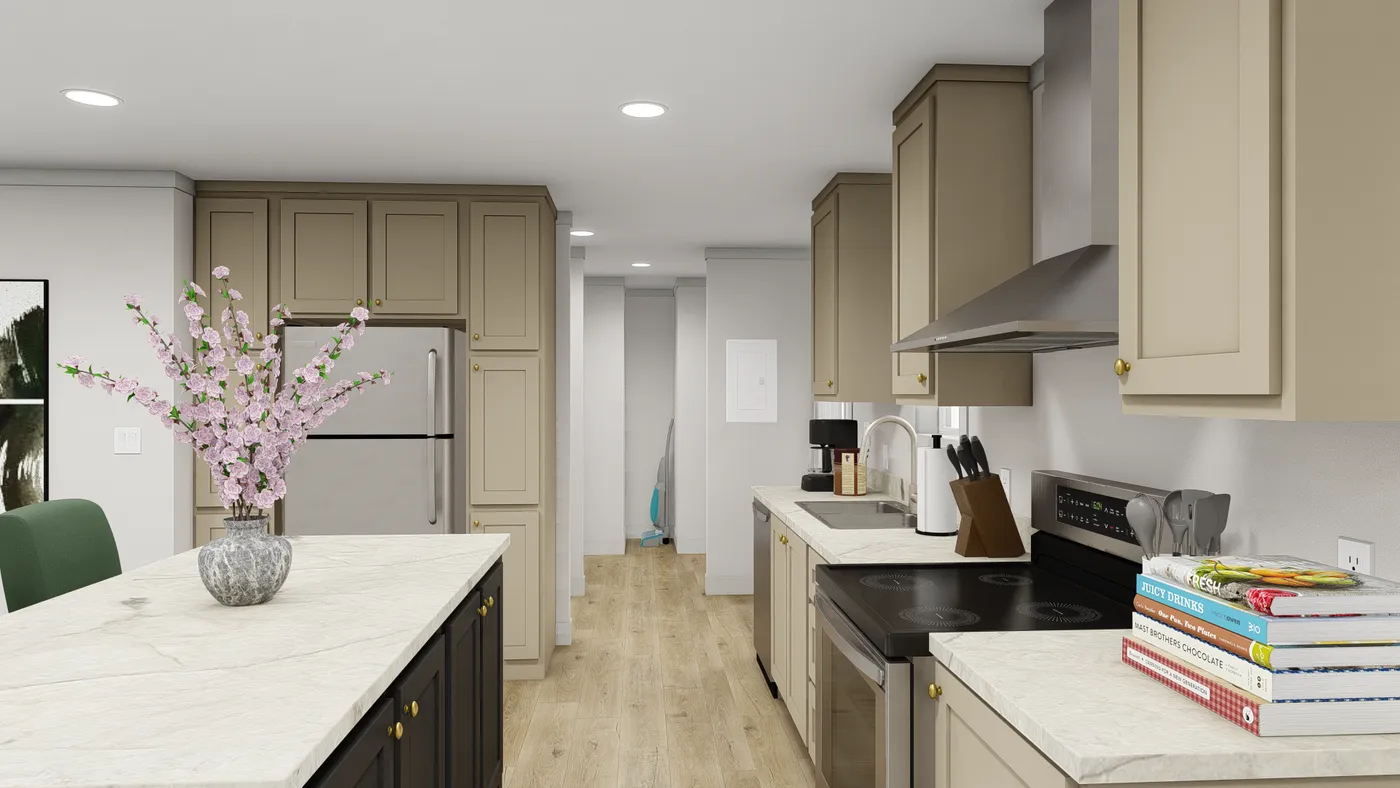The WHOLE LOTTA LOVE Kitchen. This Manufactured Mobile Home features 3 bedrooms and 2 baths.