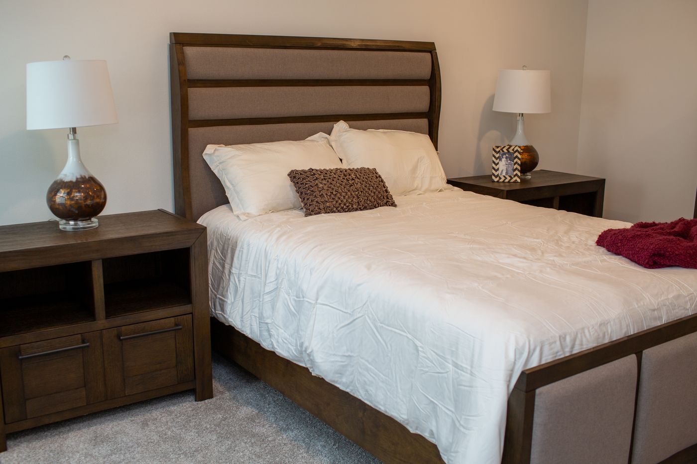 The RAMSEY 75 MOD Primary Bedroom. This Modular Home features 4 bedrooms and 2 baths.