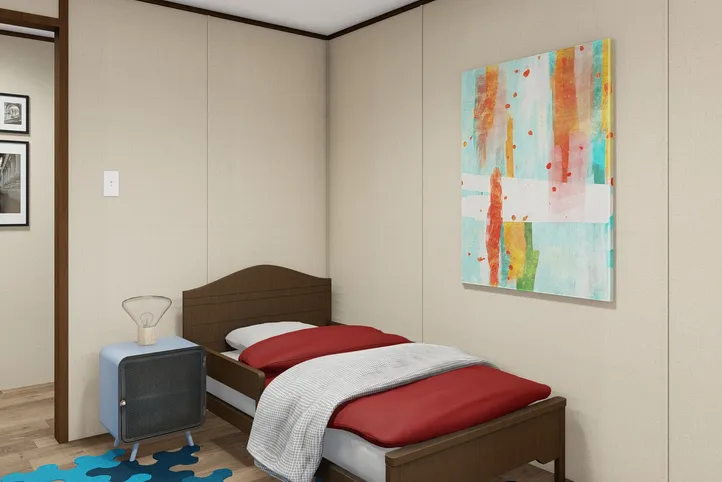 The ELATION Bedroom. This Manufactured Mobile Home features 3 bedrooms and 2 baths.