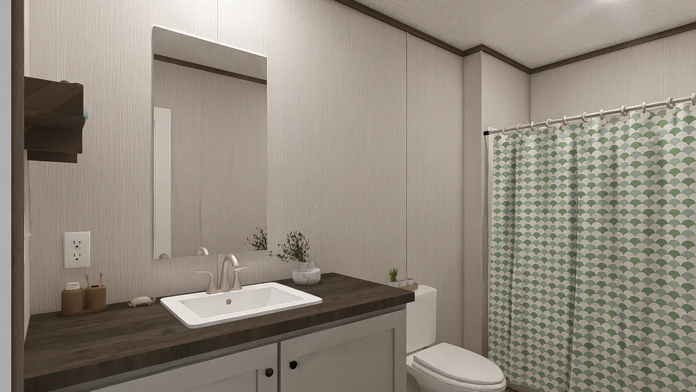 The ULTRA PRO JEWEL 3 BR 32X60 Guest Bathroom. This Manufactured Mobile Home features 3 bedrooms and 2 baths.