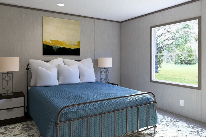 The LEGEND BIG BOY Bedroom. This Manufactured Mobile Home features 4 bedrooms and 2 baths.