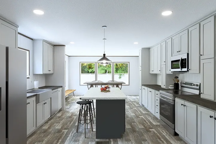 The ULTRA PRO JEWEL 3 BR 32X60 Kitchen. This Manufactured Mobile Home features 3 bedrooms and 2 baths.
