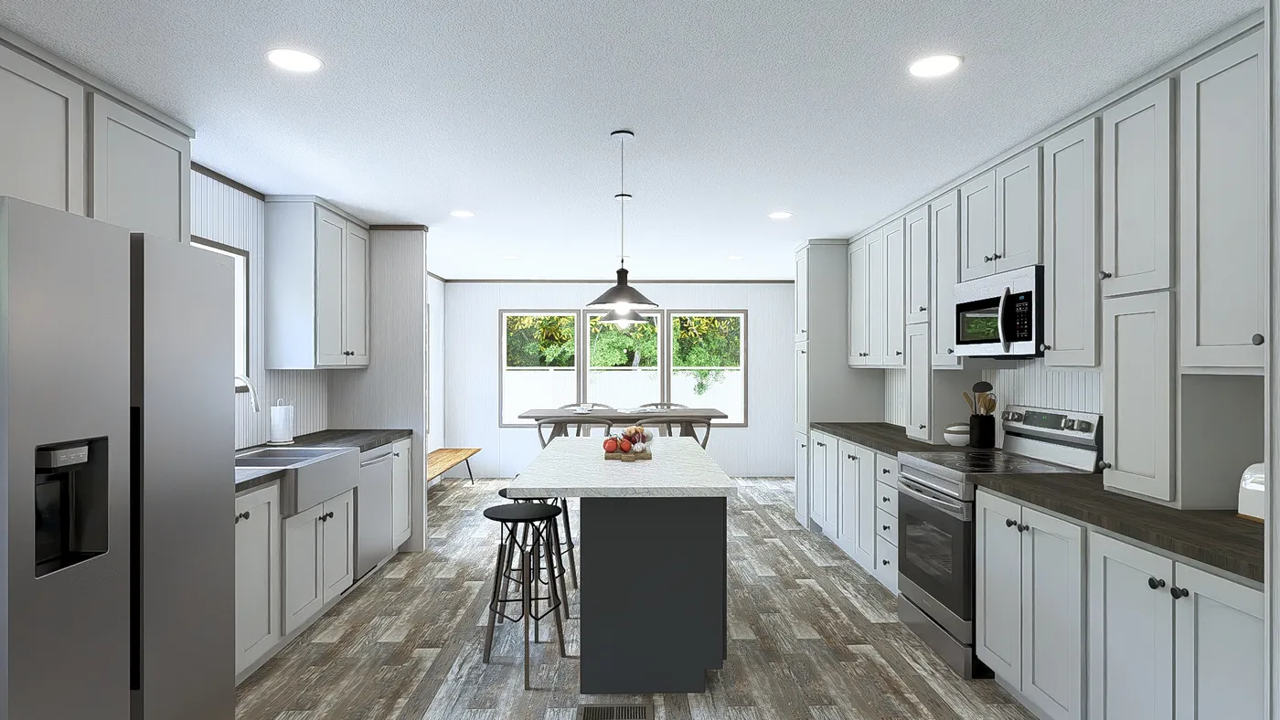 The ULTRA PRO JEWEL 3 BR 32X60 Kitchen. This Manufactured Mobile Home features 3 bedrooms and 2 baths.
