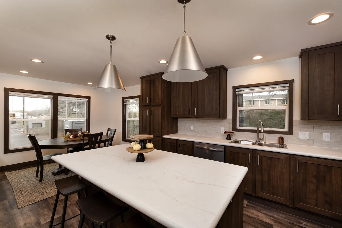 The RAMSEY 75 Kitchen. This Manufactured Mobile Home features 4 bedrooms and 2 baths.