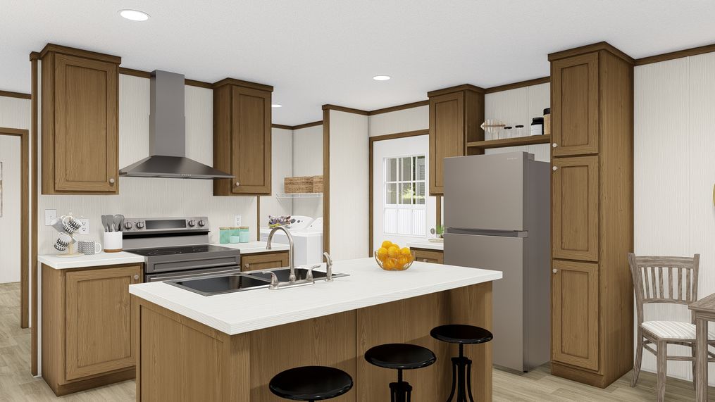 The ESSENCE Kitchen. This Manufactured Mobile Home features 3 bedrooms and 2 baths.