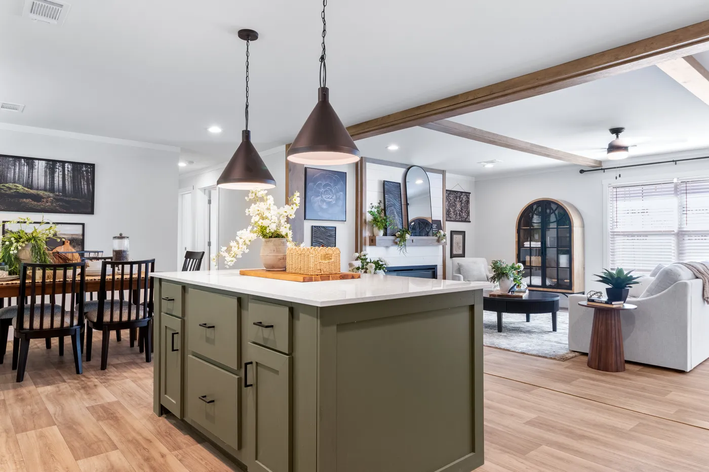 The FARM 4 FLEX ELITE Kitchen. This Manufactured Mobile Home features 4 bedrooms and 3 baths.