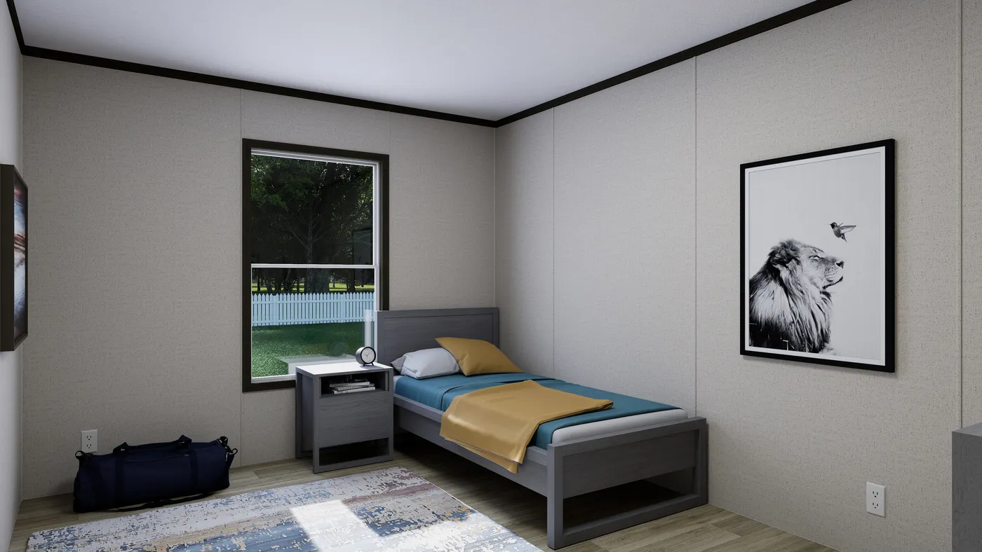 The VENTURE Bedroom. This Manufactured Mobile Home features 4 bedrooms and 2 baths.