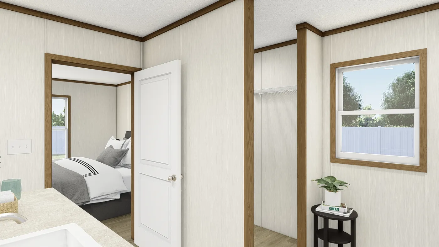 The IMPACT Primary Bathroom. This Manufactured Mobile Home features 4 bedrooms and 2 baths.