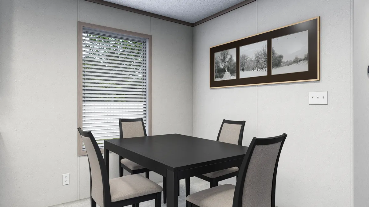 The 5224-E735 THE PULSE Dining Room. This Manufactured Mobile Home features 3 bedrooms and 2 baths.