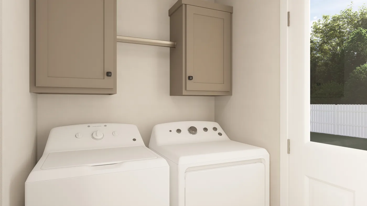 The DRM682F 68'              DREAM Utility Room. This Manufactured Mobile Home features 4 bedrooms and 2 baths.