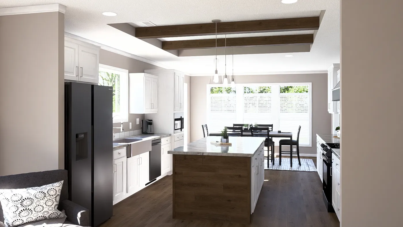 The THE ABIGAIL II Kitchen. This Manufactured Mobile Home features 3 bedrooms and 2 baths.