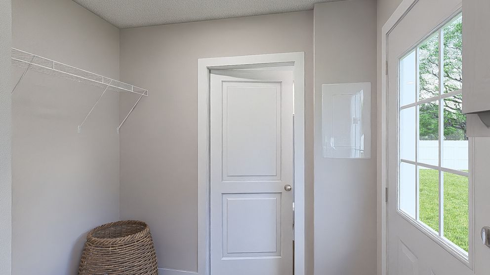 The YESTERDAY Utility Room. This Manufactured Mobile Home features 1 bedroom and 1 bath.