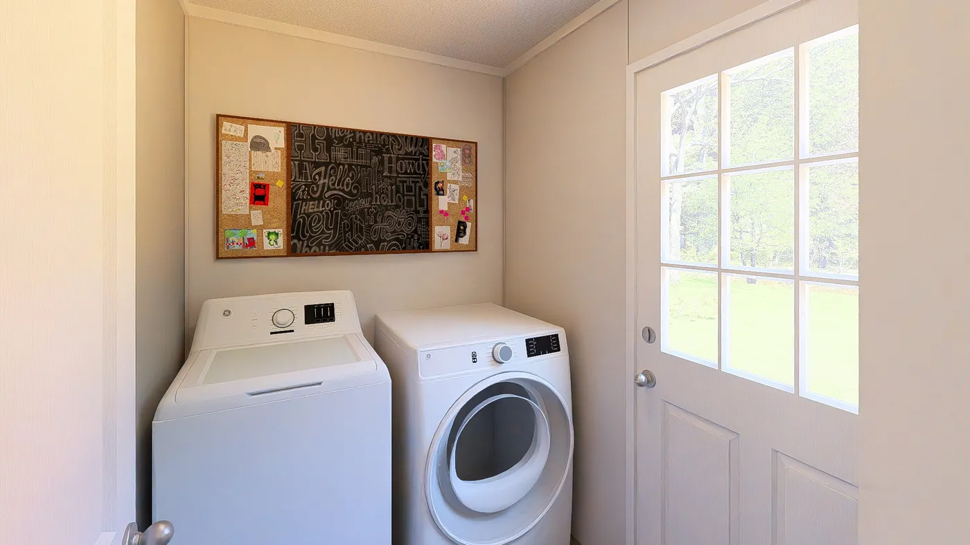 The ZIRCON Utility Room. This Manufactured Mobile Home features 3 bedrooms and 2 baths.