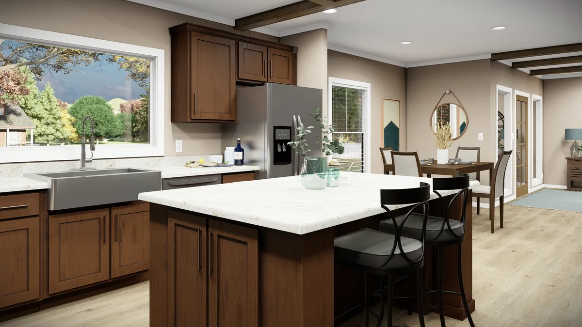 The THE BRYANT Kitchen. This Manufactured Mobile Home features 4 bedrooms and 2 baths.