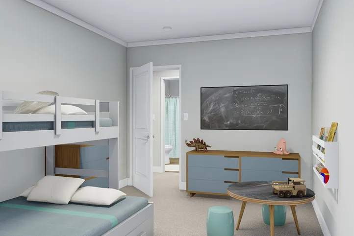 The REMINGTON Bedroom. This Manufactured Mobile Home features 3 bedrooms and 2 baths.