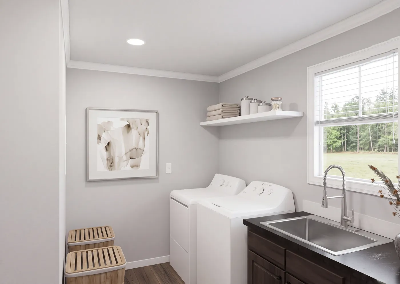 The THE ROOSEVELT Utility Room. This Manufactured Mobile Home features 4 bedrooms and 3 baths.