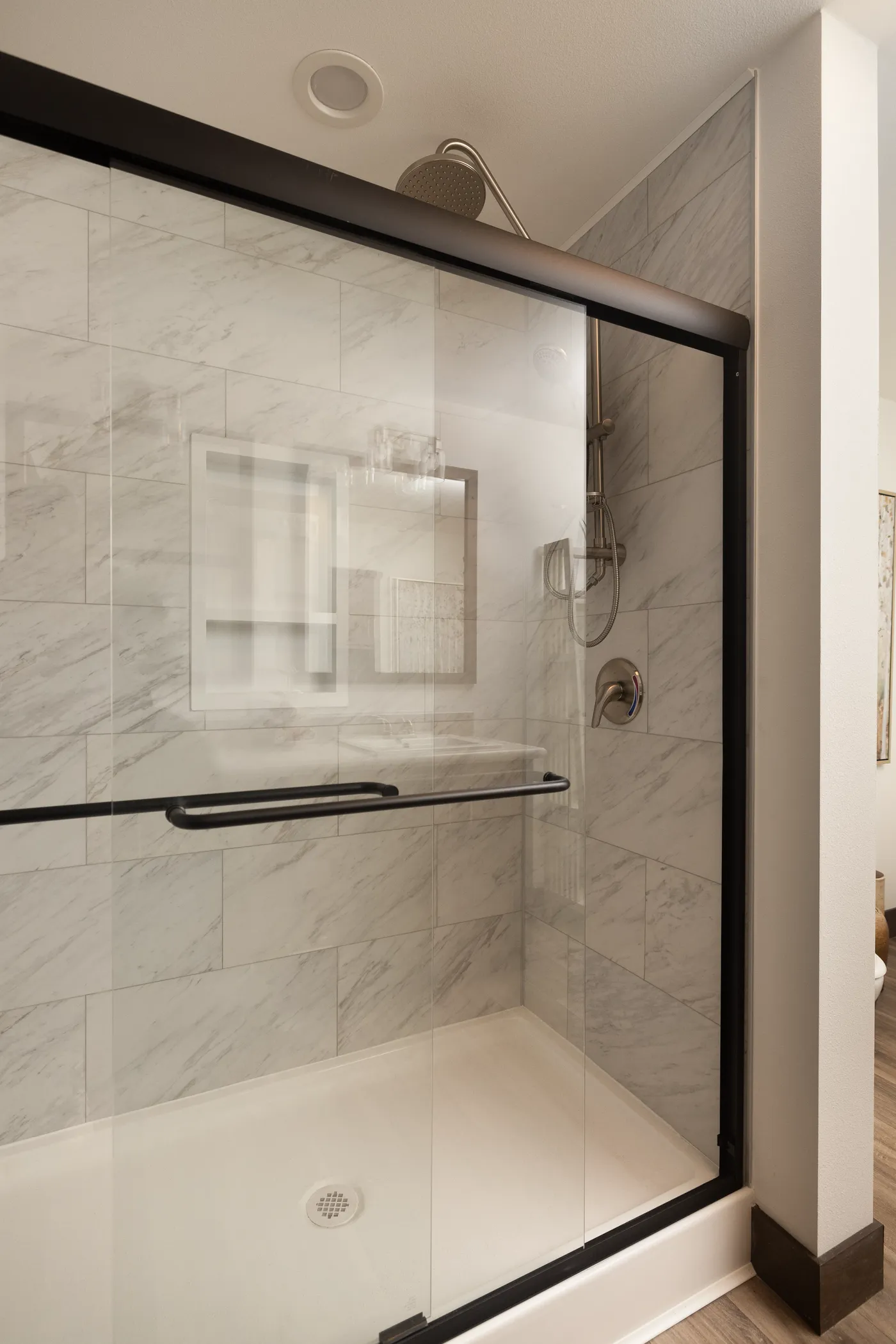 The LEGEND 78 Primary Bathroom. This Manufactured Mobile Home features 3 bedrooms and 2 baths.