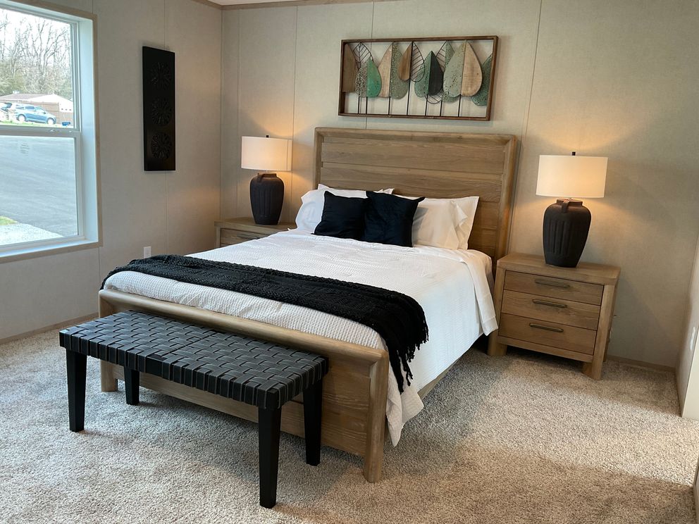The EMERALD 7228-643 Guest Bedroom. This Manufactured Mobile Home features 4 bedrooms and 2 baths.
