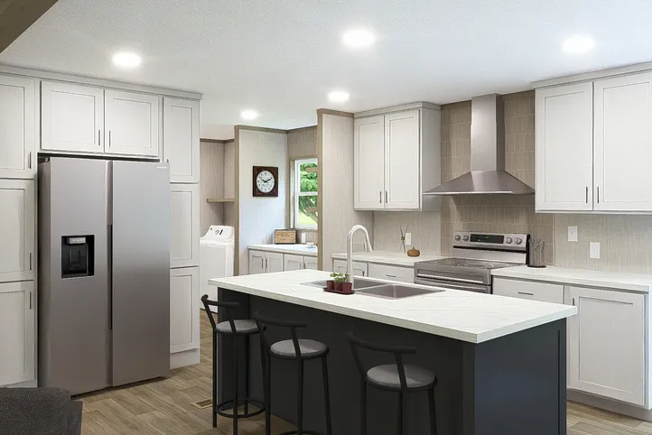 Tranquility. The RIO Kitchen. This Manufactured Mobile Home features 3 bedrooms and 2 baths.