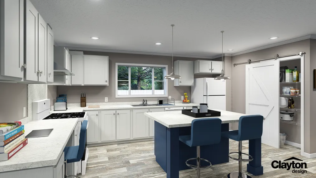 The SWEET BREEZE 56 Kitchen. This Manufactured Mobile Home features 3 bedrooms and 2 baths.