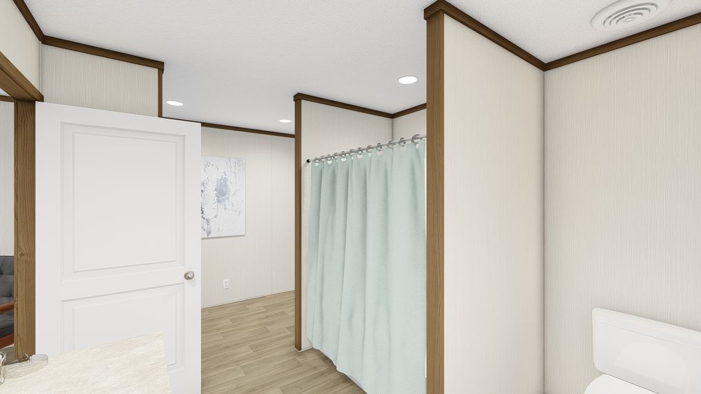 The DYNAMIC Primary Bathroom. This Manufactured Mobile Home features 3 bedrooms and 2 baths.