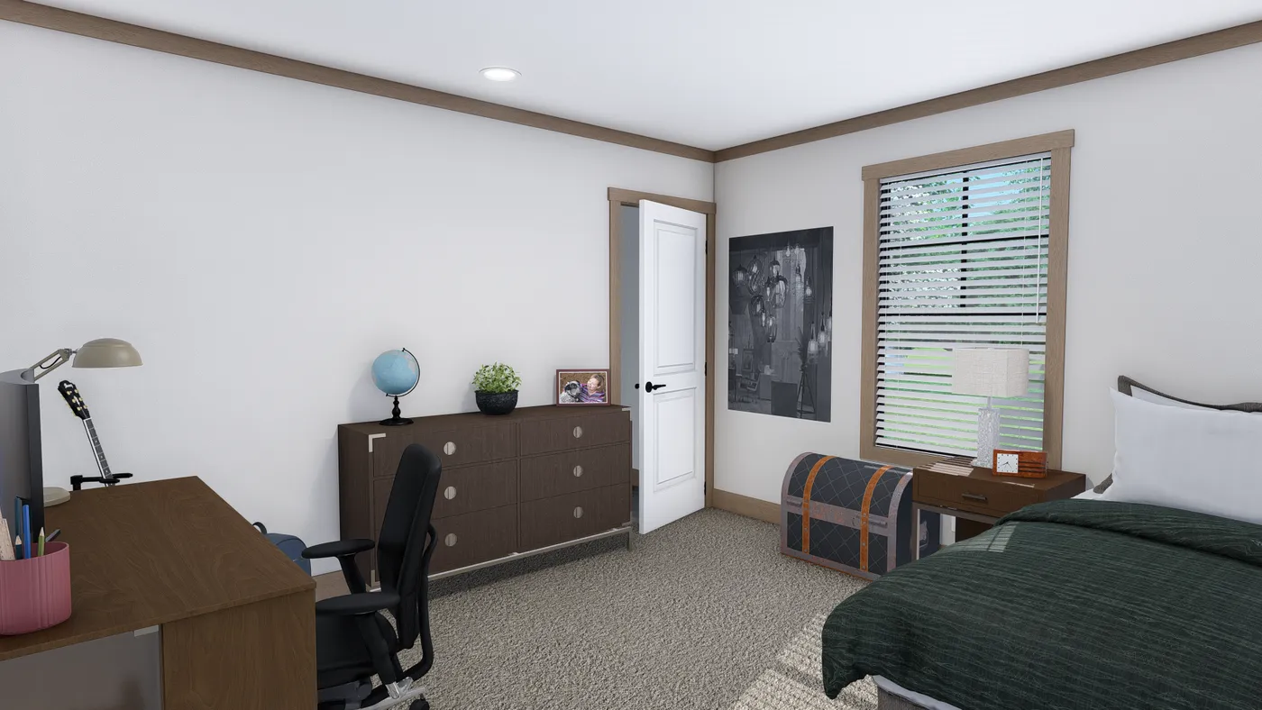 The TINSLEY Bedroom. This Manufactured Mobile Home features 4 bedrooms and 2 baths.