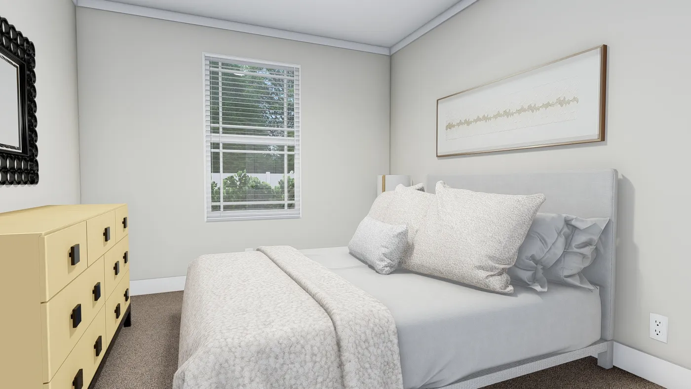 The SUNDANCE 48B Bedroom. This Manufactured Mobile Home features 3 bedrooms and 2 baths.