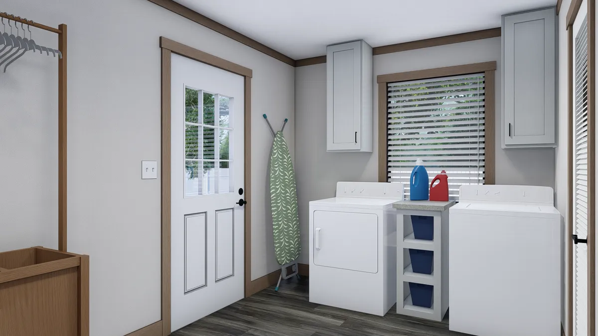 The EMILIE Utility Room. This Manufactured Mobile Home features 3 bedrooms and 2 baths.